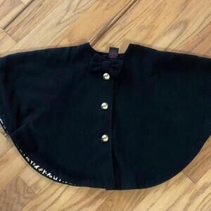 Cynthia Rowley Black cape/short Coat Size 4T